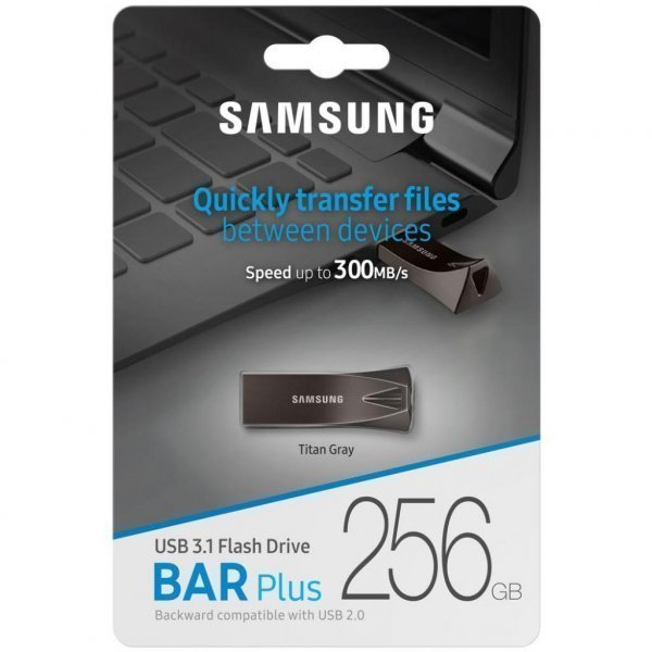 USB флеш накопичувач Samsung 256GB BAR Plus USB 3.0 (MUF-256BE4/APC)