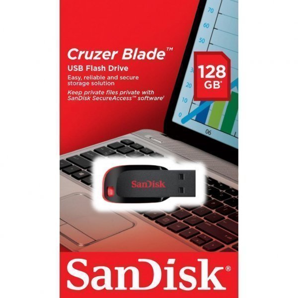 USB флеш накопичувач SANDISK 128GB Cruzer Blade USB 2.0 (SDCZ50-128G-B35)
