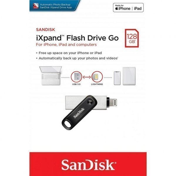 USB флеш накопичувач SANDISK 128GB iXpand Go USB 3.0/Lightning (SDIX60N-128G-GN6NE)
