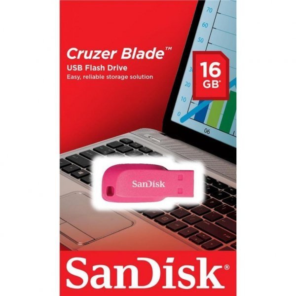 USB флеш накопичувач SANDISK 16GB Cruzer Blade Pink USB 2.0 (SDCZ50C-016G-B35PE)