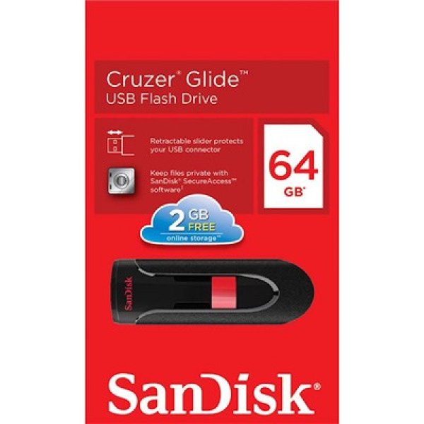 USB флеш накопичувач SANDISK 64Gb Cruzer Glide (SDCZ60-064G-B35)