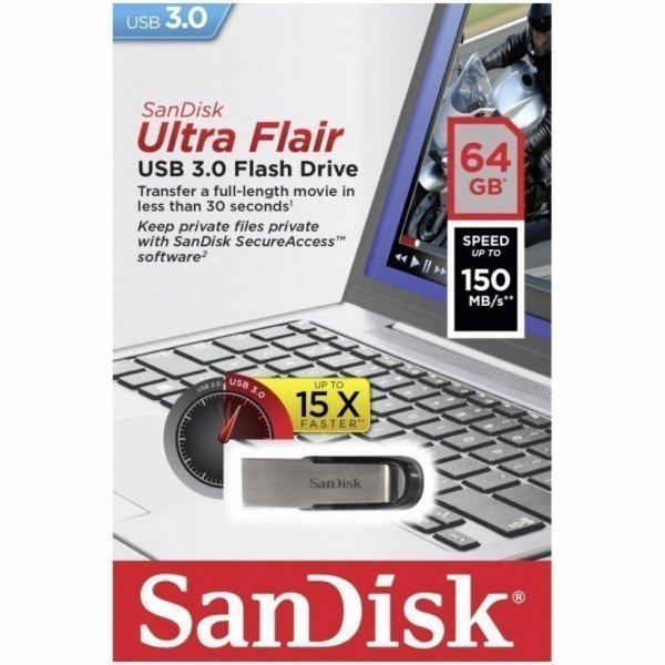 USB флеш накопичувач SANDISK 64GB Flair USB 3.0 (SDCZ73-064G-G46)