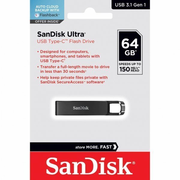 USB флеш накопичувач SANDISK 64GB Ultra Type-C (SDCZ460-064G-G46)