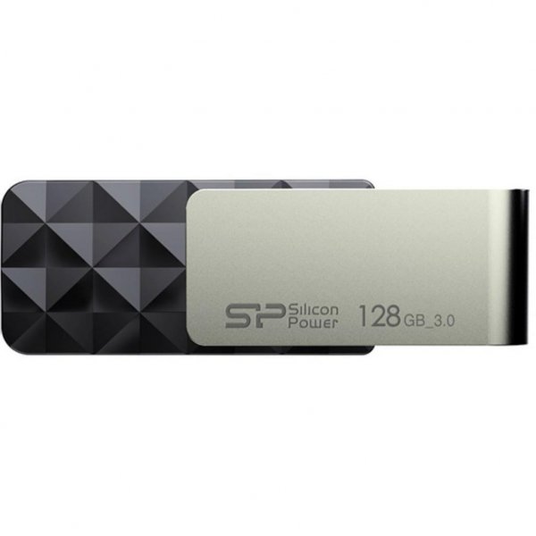 USB флеш накопичувач Silicon Power 128GB Blaze B30 Black USB 3.0 (SP128GBUF3B30V1K)