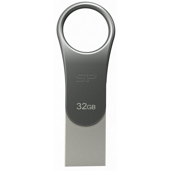 USB флеш накопичувач Silicon Power 32GB Mobile C80 Silver USB 3.0 (SP032GBUC3C80V1S)
