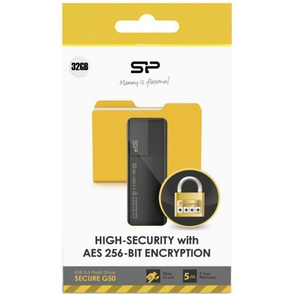 USB флеш накопичувач Silicon Power 32GB Secure G50 USB 3.0 (SP032GBUF3G50V1K)