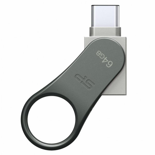 USB флеш накопичувач Silicon Power 64GB Mobile C80 Silver USB 3.0 (SP064GBUC3C80V1S)