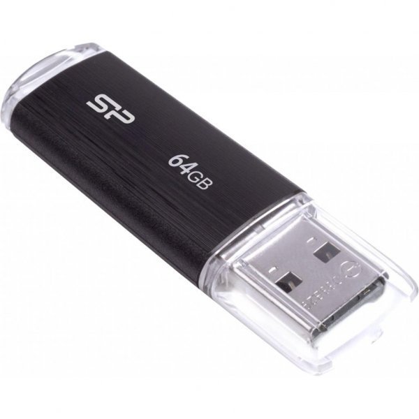 USB флеш накопичувач Silicon Power 64GB Ultima U02 Black USB 2.0 (SP064GBUF2U02V1K)