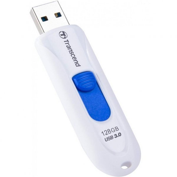 USB флеш накопичувач Transcend 128GB JetFlash 790 White USB 3.0 (TS128GJF790W)