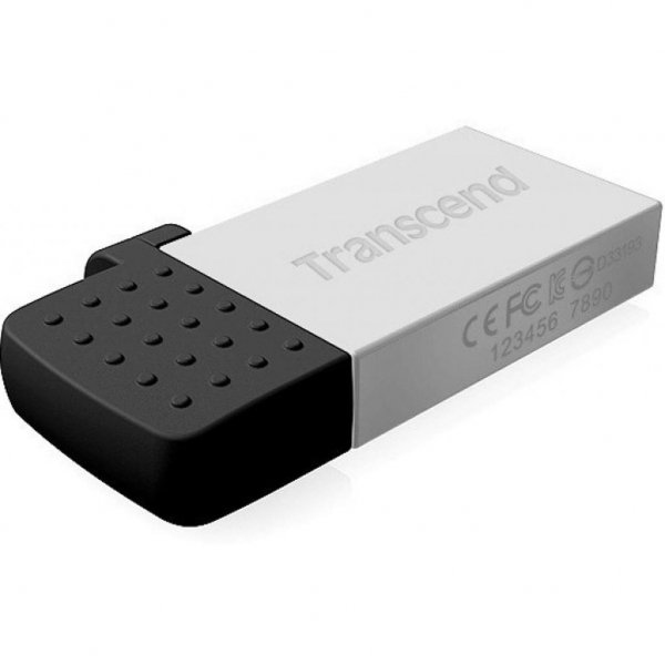 USB флеш накопичувач Transcend 32G On-The-Go Silver USB 2.0 (TS32GJF380S)