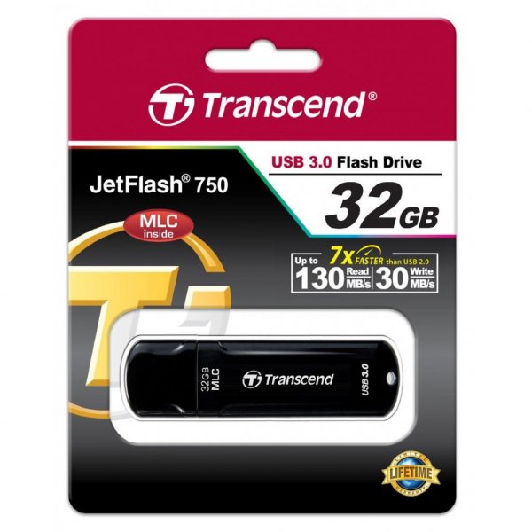 USB флеш накопичувач Transcend 32GB JetFlash 750 USB 3.0 (TS32GJF750K)