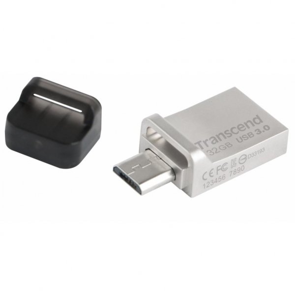 USB флеш накопичувач Transcend 32GB JetFlash OTG 880 Metal Silver USB 3.0 (TS32GJF880S) USB флеш накопичувач Transcend 32GB JetFlash OTG 880 Metal Silver USB 3.0 (TS32GJF880S)