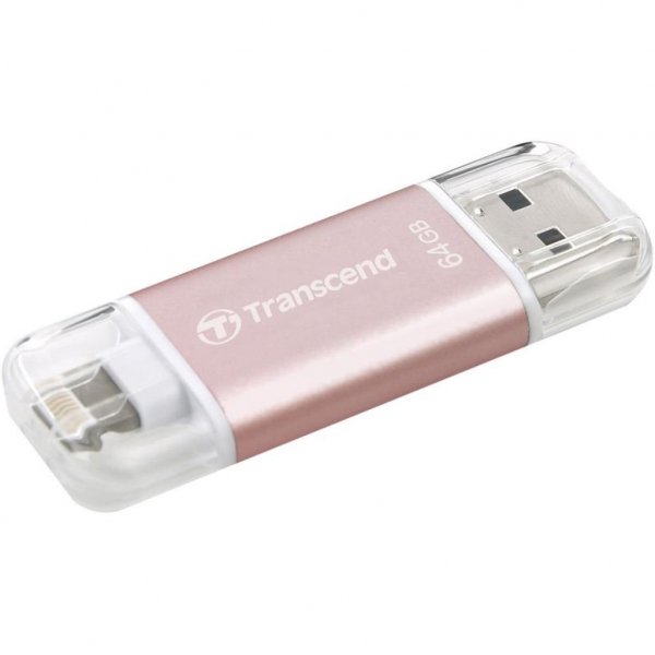 USB флеш накопичувач Transcend 64GB JetDrive Go 300 Rose Gold USB 3.1/Lightning (TS64GJDG300R) USB флеш накопичувач Transcend 64GB JetDrive Go 300 Rose Gold USB 3.1/Lightning (TS64GJDG300R)