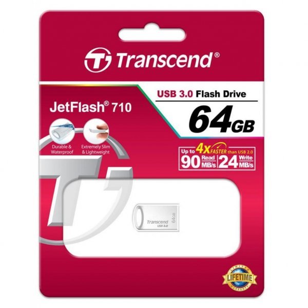 USB флеш накопичувач Transcend 64GB JetFlash 710 USB 3.0 (TS64GJF710S) USB флеш накопичувач Transcend 64GB JetFlash 710 USB 3.0 (TS64GJF710S)