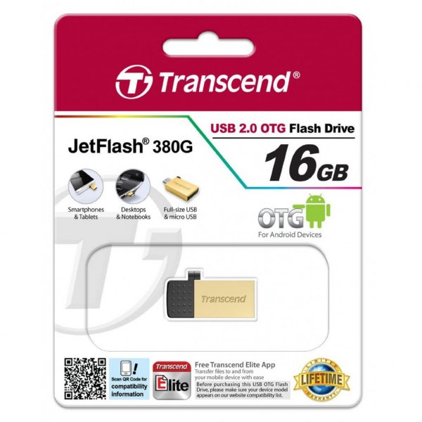 USB флеш накопичувач Transcend JetFlash 380G (TS16GJF380G) USB флеш накопичувач Transcend JetFlash 380G (TS16GJF380G)