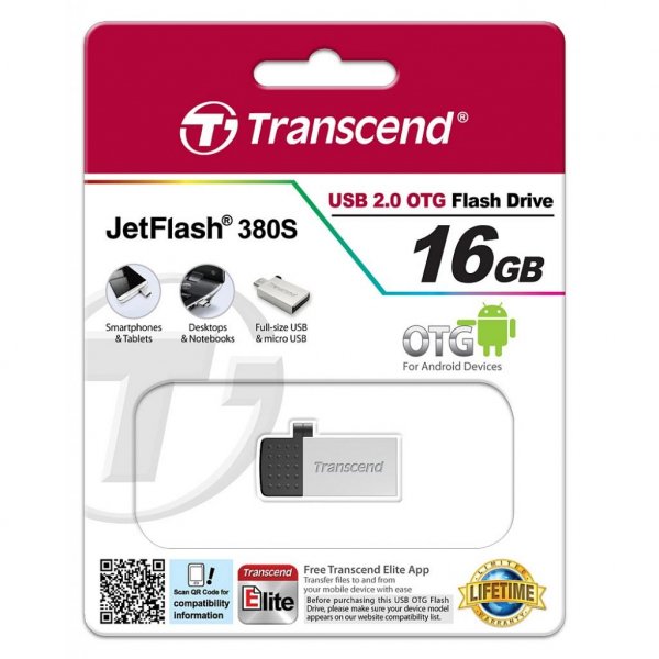 USB флеш накопичувач Transcend JetFlash 380S (TS16GJF380S) USB флеш накопичувач Transcend JetFlash 380S (TS16GJF380S)