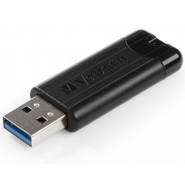 USB флеш накопичувач Verbatim 64GB PinStripe Black USB 3.0 (49318) USB флеш накопичувач Verbatim 64GB PinStripe Black USB 3.0 (49318)