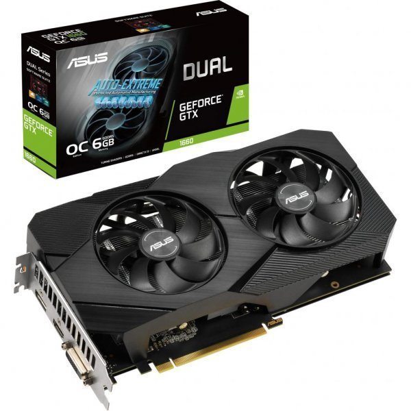 Відеокарта ASUS GeForce GTX1660 6144Mb DUAL OC EVO (DUAL-GTX1660-O6G-EVO) Відеокарта ASUS GeForce GTX1660 6144Mb DUAL OC EVO (DUAL-GTX1660-O6G-EVO)