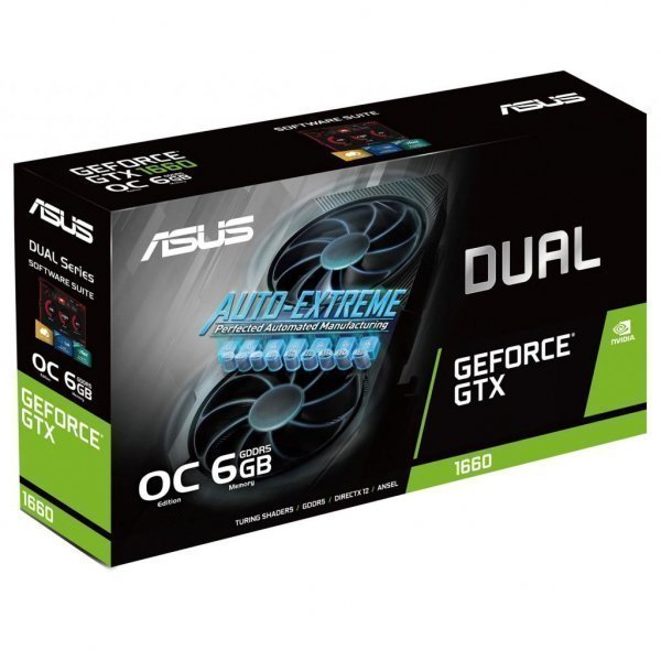 Відеокарта ASUS GeForce GTX1660 6144Mb DUAL OC EVO (DUAL-GTX1660-O6G-EVO) Відеокарта ASUS GeForce GTX1660 6144Mb DUAL OC EVO (DUAL-GTX1660-O6G-EVO)