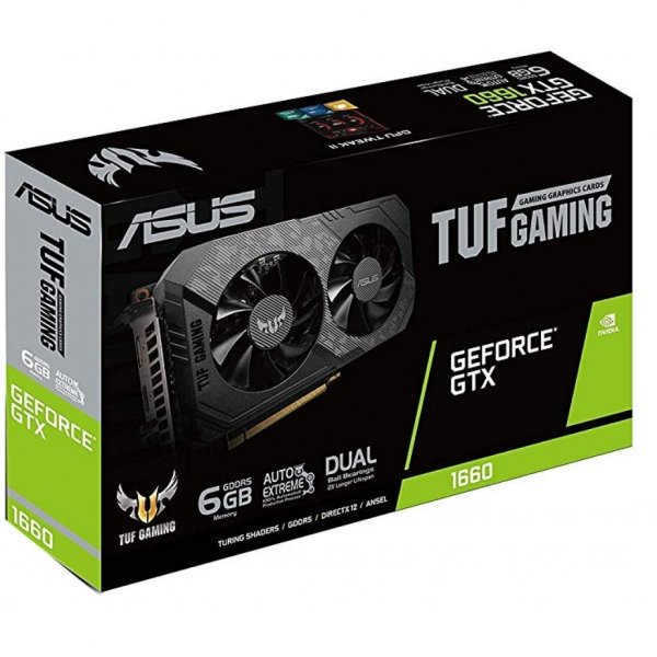 Відеокарта ASUS GeForce GTX1660 6144Mb TUF GAMING (TUF-GTX1660-6G-GAMING) Відеокарта ASUS GeForce GTX1660 6144Mb TUF GAMING (TUF-GTX1660-6G-GAMING)