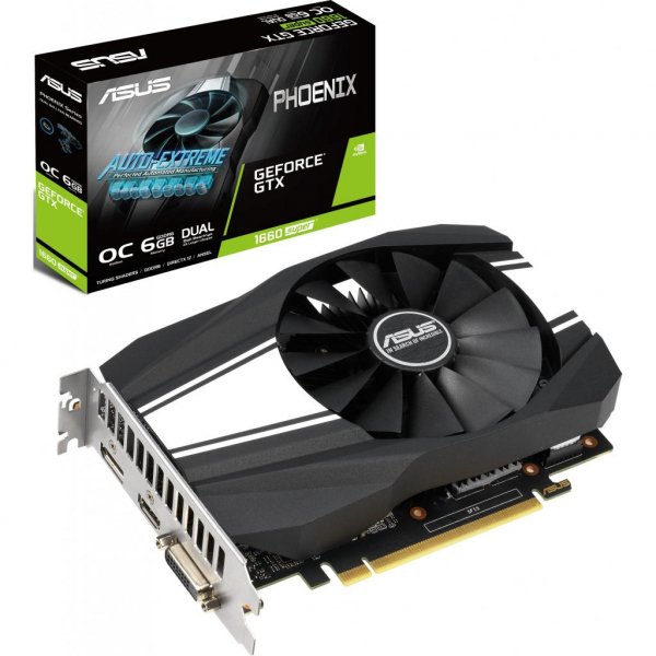 Відеокарта ASUS GeForce GTX1660 SUPER 6144Mb PHOENIX OC (PH-GTX1660S-O6G) Відеокарта ASUS GeForce GTX1660 SUPER 6144Mb PHOENIX OC (PH-GTX1660S-O6G)
