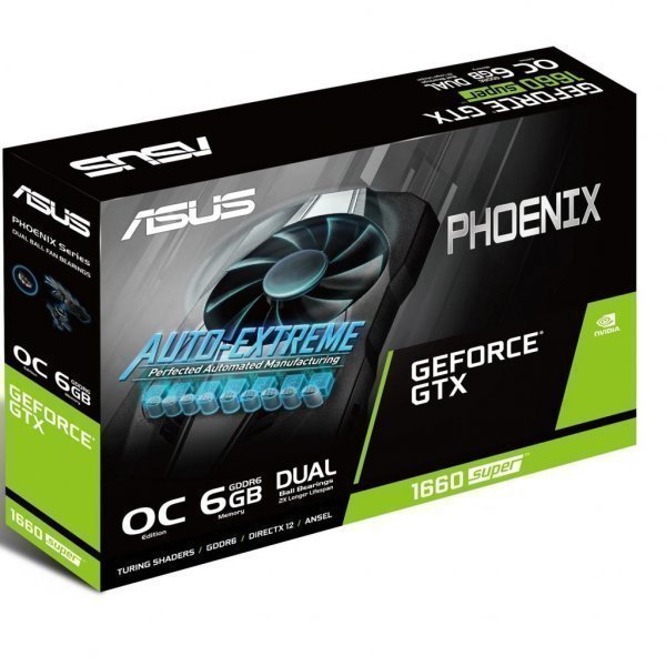 Відеокарта ASUS GeForce GTX1660 SUPER 6144Mb PHOENIX OC (PH-GTX1660S-O6G) Відеокарта ASUS GeForce GTX1660 SUPER 6144Mb PHOENIX OC (PH-GTX1660S-O6G)