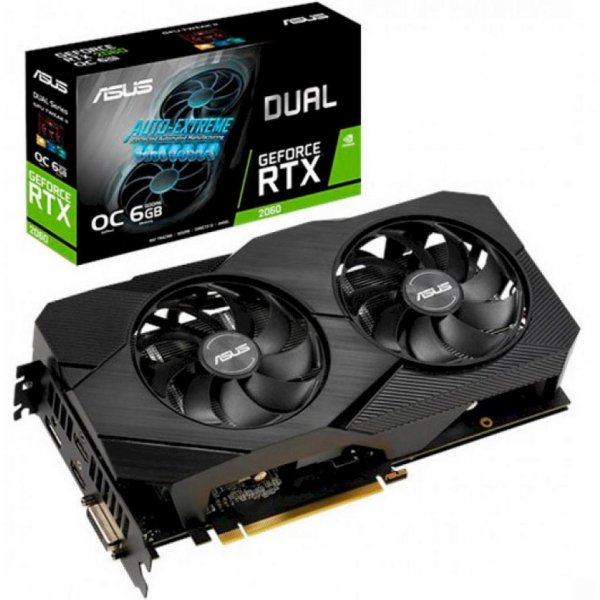 Відеокарта ASUS GeForce RTX2060 6144Mb DUAL OC EVO (DUAL-RTX2060-O6G-EVO) Відеокарта ASUS GeForce RTX2060 6144Mb DUAL OC EVO (DUAL-RTX2060-O6G-EVO)
