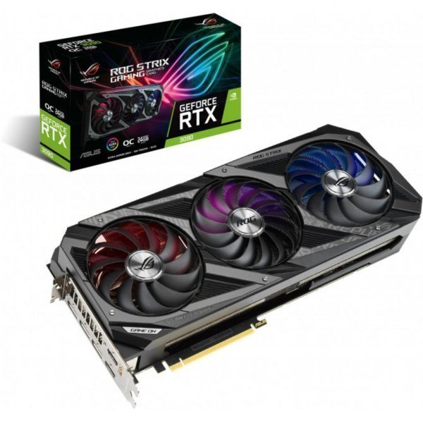 Відеокарта ASUS GeForce RTX3090 24Gb ROG STRIX OC GAMING (ROG-STRIX-RTX3090-O24G-GAMING) Відеокарта ASUS GeForce RTX3090 24Gb ROG STRIX OC GAMING (ROG-STRIX-RTX3090-O24G-GAMING)