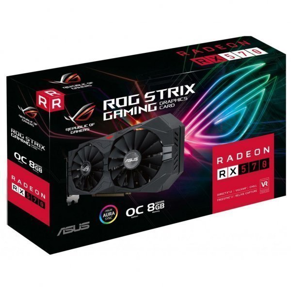 Відеокарта ASUS Radeon RX 570 8192Mb ROG STRIX GAMING OC (ROG-STRIX-RX570-O8G-GAMING) Відеокарта ASUS Radeon RX 570 8192Mb ROG STRIX GAMING OC (ROG-STRIX-RX570-O8G-GAMING)