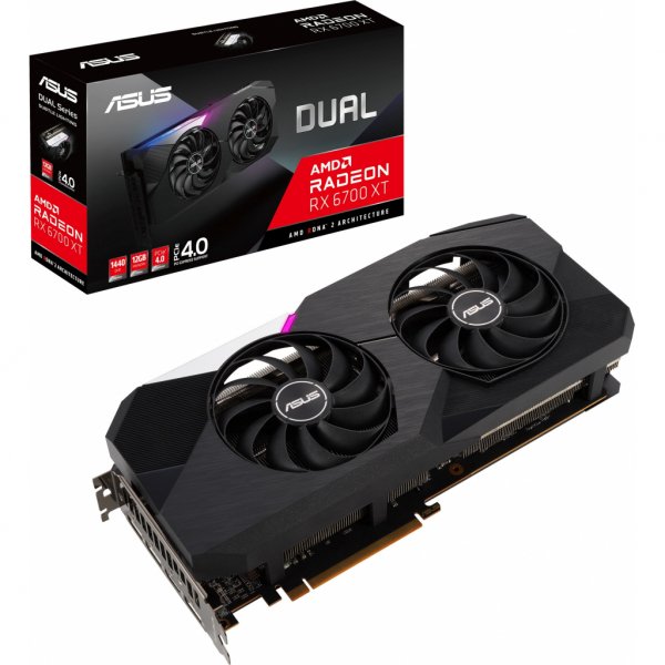 Відеокарта ASUS Radeon RX 6700 XT 12Gb DUAL (DUAL-RX6700XT-12G) Відеокарта ASUS Radeon RX 6700 XT 12Gb DUAL (DUAL-RX6700XT-12G)