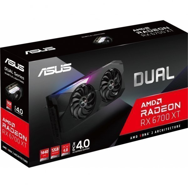Відеокарта ASUS Radeon RX 6700 XT 12Gb DUAL (DUAL-RX6700XT-12G) Відеокарта ASUS Radeon RX 6700 XT 12Gb DUAL (DUAL-RX6700XT-12G)