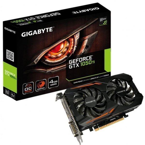 Відеокарта GIGABYTE GeForce GTX1050 Ti 4096Mb OC (GV-N105TOC-4GD) Відеокарта GIGABYTE GeForce GTX1050 Ti 4096Mb OC (GV-N105TOC-4GD)