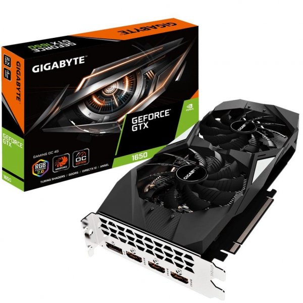 Відеокарта GIGABYTE GeForce GTX1650 4096Mb GAMING OC (GV-N1650GAMING OC-4GD)