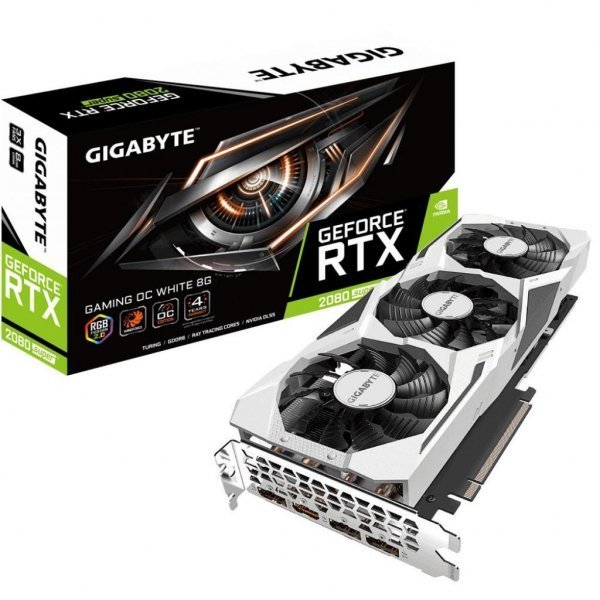 Відеокарта GIGABYTE GeForce RTX2080 SUPER 8192Mb GAMING OC WHITE (GV-N208SGAMINGOC WHITE-8GD) Відеокарта GIGABYTE GeForce RTX2080 SUPER 8192Mb GAMING OC WHITE (GV-N208SGAMINGOC WHITE-8GD)