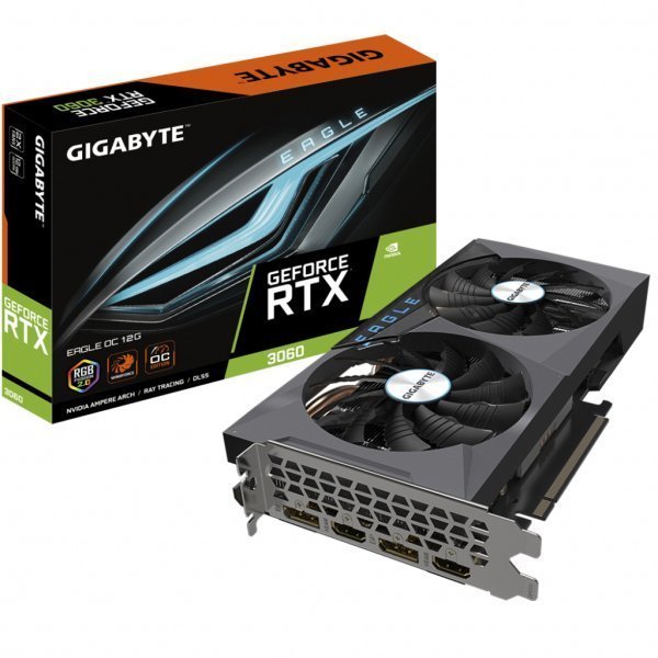 Відеокарта Gigabyte GeForce RTX3060 12Gb EAGLE OC 2.0 LHR (GV-N3060EAGLE OC-12GD 2.0)