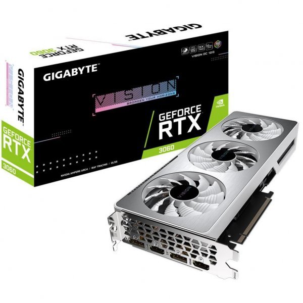 Відеокарта GIGABYTE GeForce RTX3060 12Gb VISION OC (GV-N3060VISION OC-12GD) Відеокарта GIGABYTE GeForce RTX3060 12Gb VISION OC (GV-N3060VISION OC-12GD)
