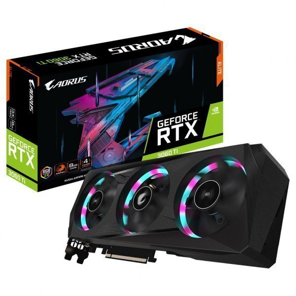 Відеокарта Gigabyte GeForce RTX3060Ti 8Gb AORUS ELITE 2.0 LHR (GV-N306TAORUS E-8GD 2.0) Відеокарта Gigabyte GeForce RTX3060Ti 8Gb AORUS ELITE 2.0 LHR (GV-N306TAORUS E-8GD 2.0)
