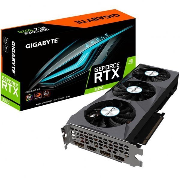 Відеокарта GIGABYTE GeForce RTX3070 8Gb EAGLE OC (GV-N3070EAGLE OC-8GD)