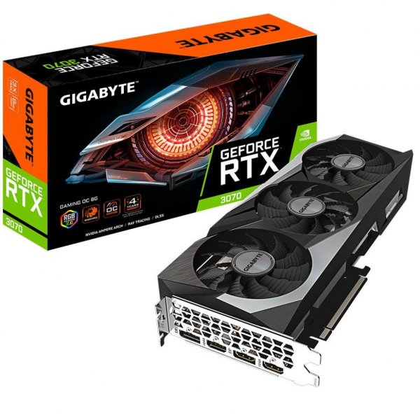 Відеокарта Gigabyte GeForce RTX3070 8Gb GAMING OC (GV-N3070GAMING OC-8GD)