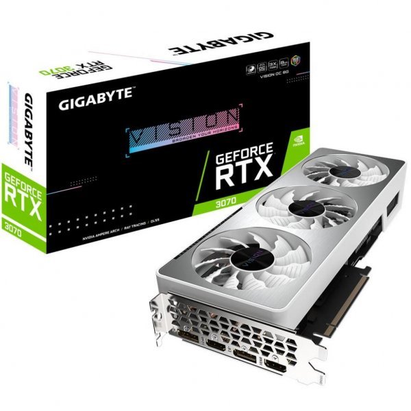 Відеокарта GIGABYTE GeForce RTX3070 8Gb VISION OC (GV-N3070VISION OC-8GD) Відеокарта GIGABYTE GeForce RTX3070 8Gb VISION OC (GV-N3070VISION OC-8GD)