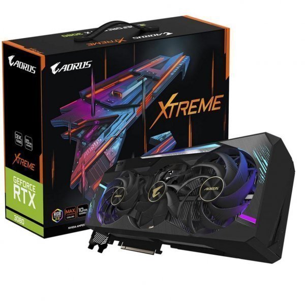 Відеокарта Gigabyte GeForce RTX3080 10Gb AORUS XTREME (GV-N3080AORUS X-10GD) Відеокарта Gigabyte GeForce RTX3080 10Gb AORUS XTREME (GV-N3080AORUS X-10GD)