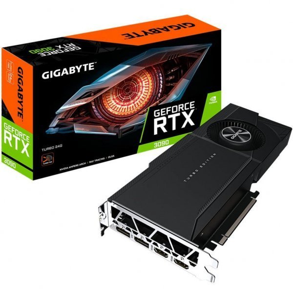 Відеокарта GIGABYTE GeForce RTX3090 24Gb TURBO (GV-N3090TURBO-24GD) Відеокарта GIGABYTE GeForce RTX3090 24Gb TURBO (GV-N3090TURBO-24GD)