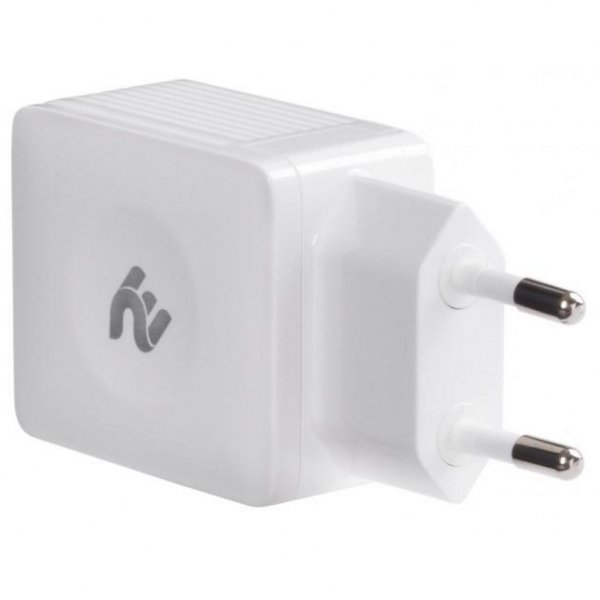 Зарядний пристрій 2E Wall для 2 USB - DC5.0V/4.2 A, white (2E-WC4USB-W)