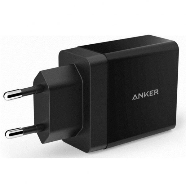 Зарядний пристрій Anker PowerPort 2 - 24W 2-port USB Power IQ V3 (Black) (A2021L11) Зарядний пристрій Anker PowerPort 2 - 24W 2-port USB Power IQ V3 (Black) (A2021L11)