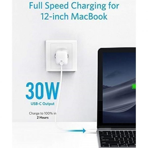 Зарядний пристрій Anker PowerPort Atom PD - 30W PD Ultra Compact (White) (A2017GD1)