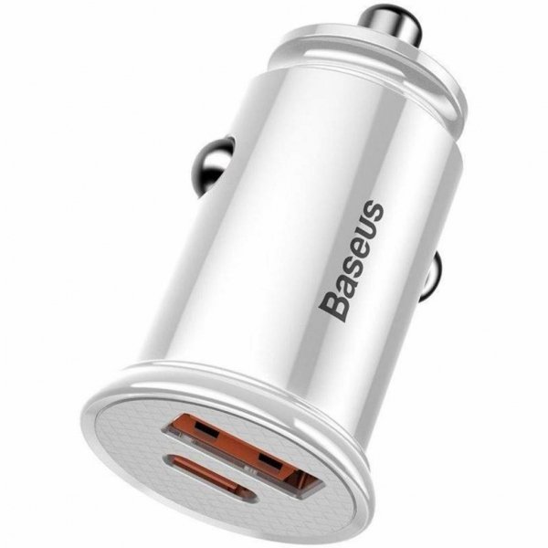 Зарядний пристрій Baseus Circular USB, Type-C PD3.0, QC4.0, white (CCALL-YS02)