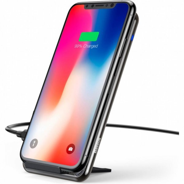 Зарядний пристрій Baseus Three-coil Wireless Black (WXHSD-B01)