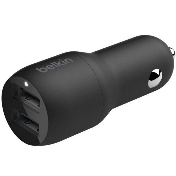 Зарядний пристрій Belkin Car Charger 24W Dual USB-A black (CCB001BTBK) Зарядний пристрій Belkin Car Charger 24W Dual USB-A black (CCB001BTBK)