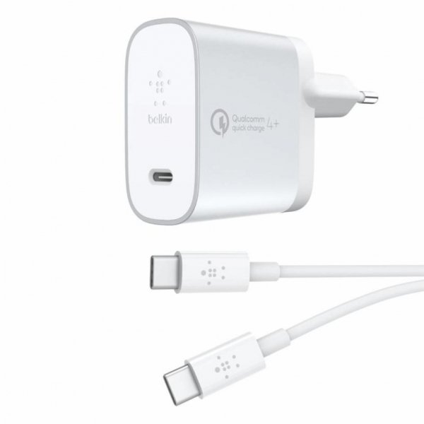 Зарядний пристрій Belkin Home Charger (27W) Power Delivery/Quick Charge 4.0, USB-C 1. (F7U074VF04-SLV)