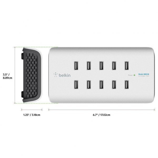 Зарядний пристрій Belkin RockStar 10 PORT USB-A CHARGER 2.4 Amp, 120W (B2B139vf) Зарядний пристрій Belkin RockStar 10 PORT USB-A CHARGER 2.4 Amp, 120W (B2B139vf)